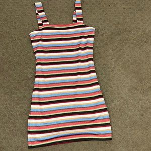 Stripe mini tight dress